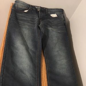 Vintage Genes Black Slim Straight Jeans